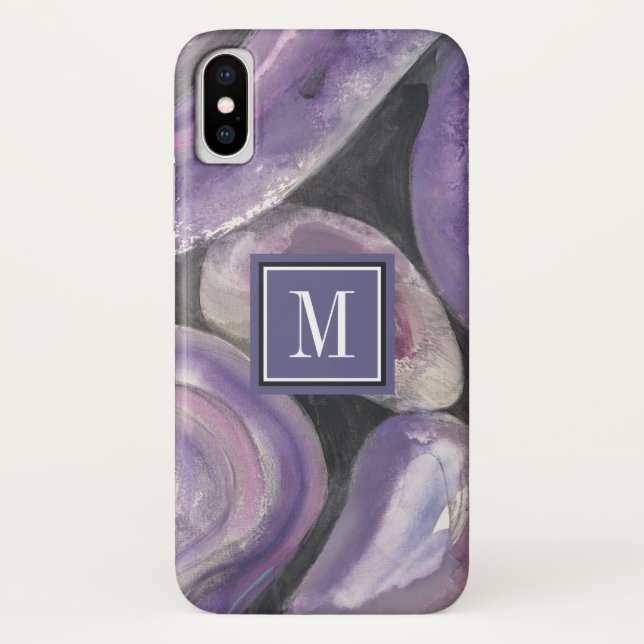 Kreis-Regen des Monogramm-| Case-Mate iPhone Hülle (Rückseite)