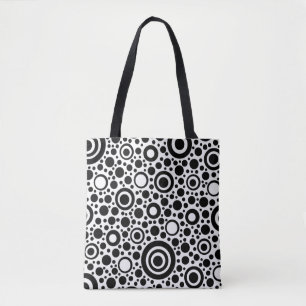 Kreis / Rings - Punkte schwarz + Ihr Rücken. Ideen Tasche
