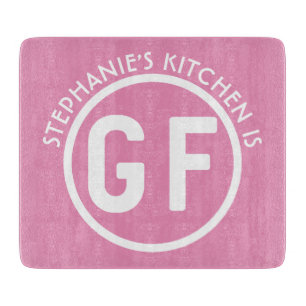 Kreis-Rosa-Schneidebrett des Gluten-freies GF Schneidebrett