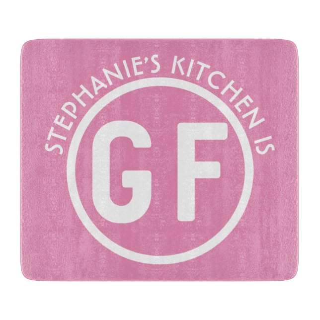 Kreis-Rosa-Schneidebrett des Gluten-freies GF Schneidebrett (Vorderseite)