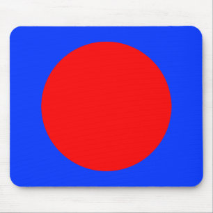 Kreis - Rot und Blau Mousepad