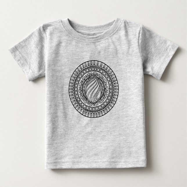 Kreis-Stammes- Gekritzel Baby T-shirt (Vorderseite)