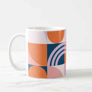 Kreis-Streifen im Mid-Century-Stil: Geometrisches  Kaffeetasse