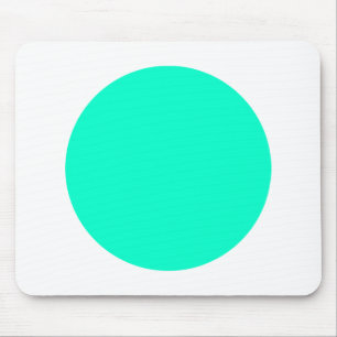 Kreis - Türkis und Weiß Mousepad