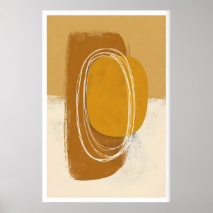 Kreis-Wandkunst im Sonnenuntergangsstil - Minimali Poster
