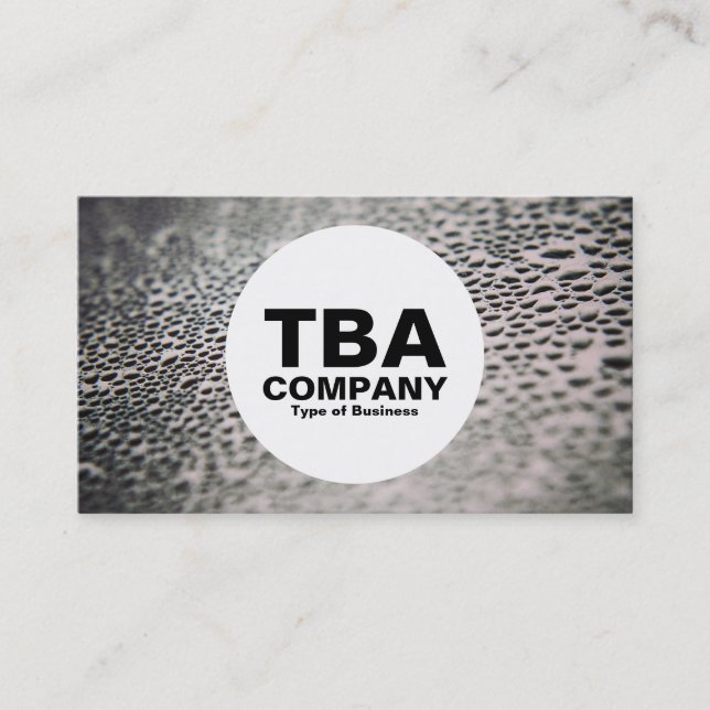 Kreis - Wassertropfen auf Glas 02 Visitenkarte (Vorderseite)