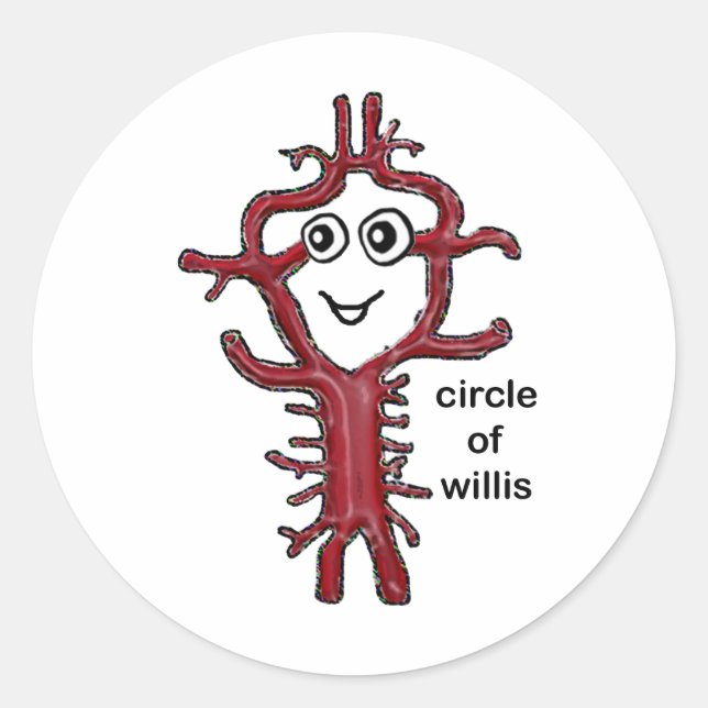 Kreis Willis Runder Aufkleber (Vorderseite)