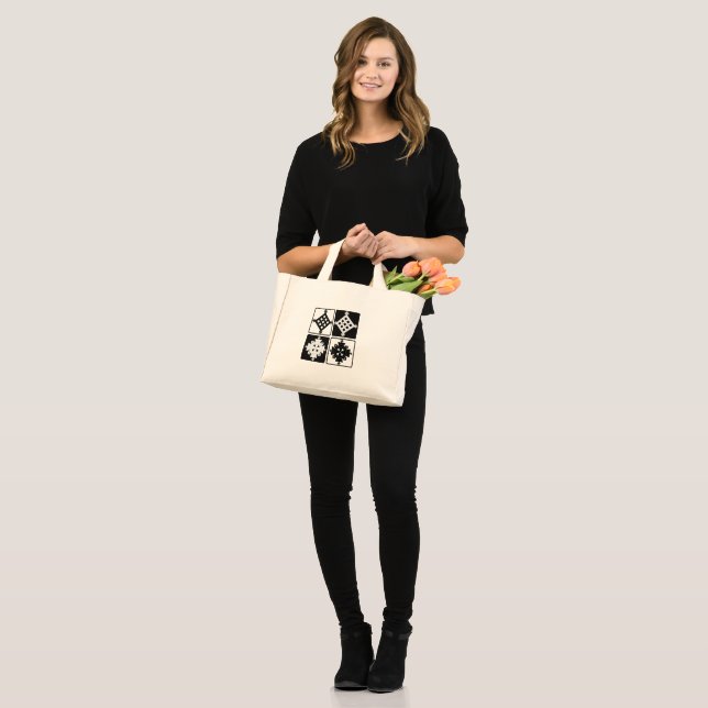 Kreisanhänger-Set Mini Stoffbeutel (Vorderseite (Model))