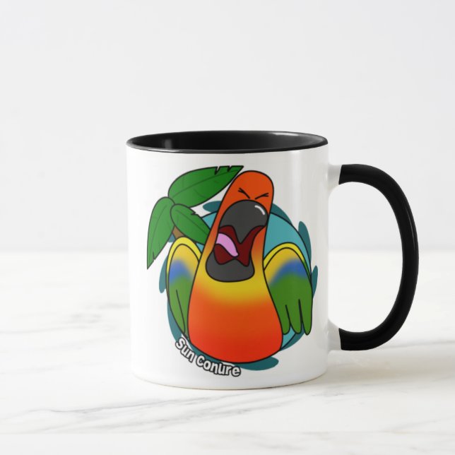 Kreischende Tasse Sun Conure (Rechts)