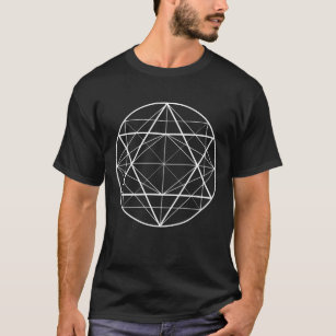 Kreisdreiecke, heilige Geometrie zeichnend T-Shirt