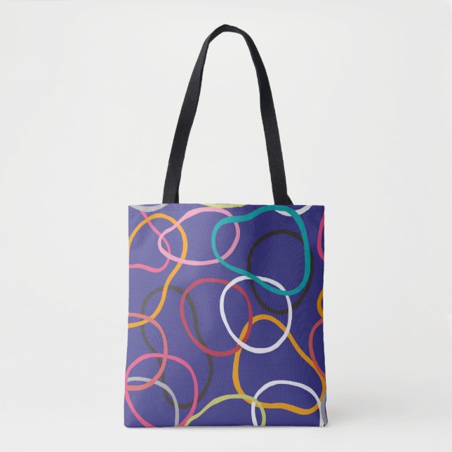 Kreise, abstrakte Bänder nahtlos Vintage Muster.  Tasche (Vorderseite)