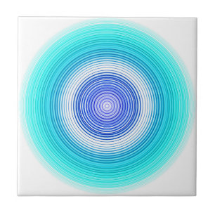 Kreise - aqua Türkis Türkis Cyan Blau Fliese