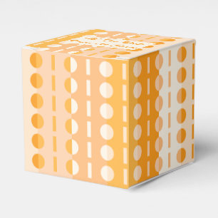 Kreise auf Streifen - Orange Pfirsich Ombre Klassi Geschenkschachtel