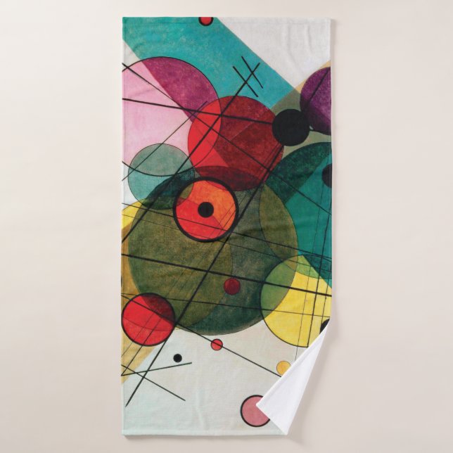 Kreise in einem Kreis durch Wassily Kandinsky Badehandtuch (Badehandtuch)