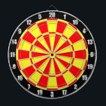 Kreise in Rot und Gelb in Schwarz Dartscheibe<br><div class="desc">Kreise in Rot & Gelb auf Black Dart Board.</div>