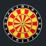 Kreise in Rot und Gelb in Schwarz Dartscheibe<br><div class="desc">Kreise in Rot & Gelb auf Black Dart Board.</div>