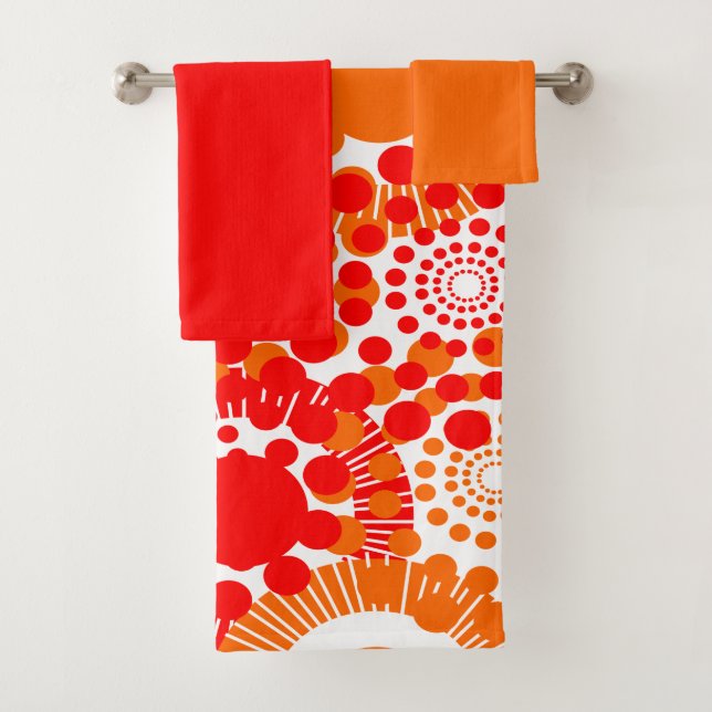 Kreise, Kreise überall Bath Handtuch Set (Insitu)