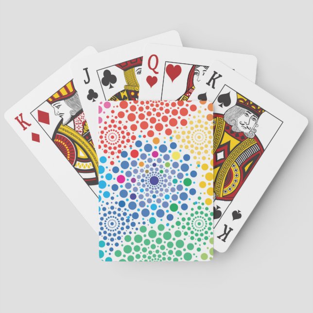 Kreise Mandala 3 Spielkarten (Rückseite)