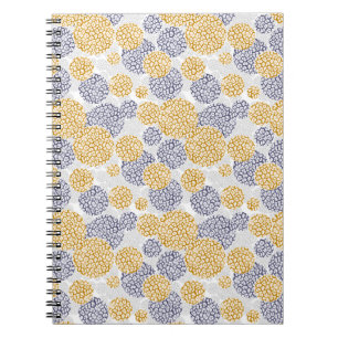 Kreise mit gelber und blauer Leopardenfarbe Notizblock