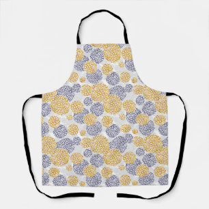 Kreise mit gelber und blauer Leopardenfarbe Schürze