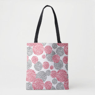 Kreise mit grauem und rotem Leopardenprint Tasche