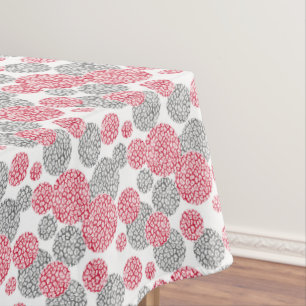 Kreise mit grauem und rotem Leopardenprint Tischdecke