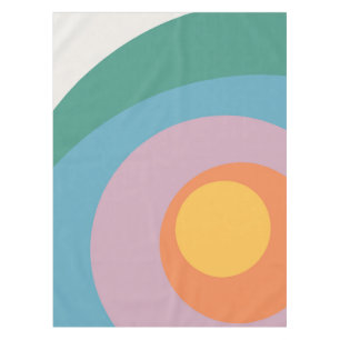 Kreise mit mehrfarbigem Retrostil Tischdecke
