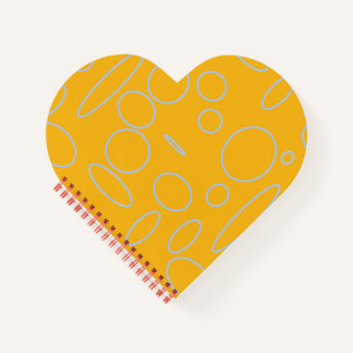 Kreise Schleifen auf Orange Geometric Notizbuch