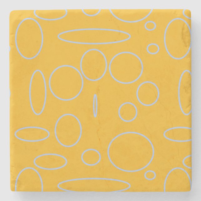 Kreise Schleifen in Orange Steinuntersetzer (Vorderseite)