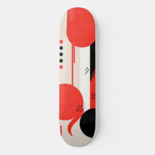 Kreise und Formen, schwarz und rot Skateboard