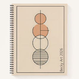 Kreise und Linien, Bauhaus-Kunst  Notizbuch