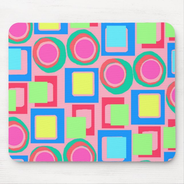 Kreise und Quadrate Mousepad (Vorne)