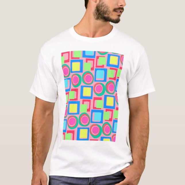 Kreise und Quadrate T-Shirt (Vorderseite)