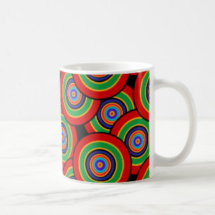Kreise und Ringe Retro Kaffeetasse