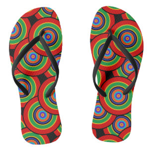 Kreise und Ringe Rettro Flip Flops