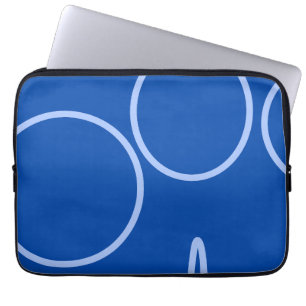 Kreise und Schleife auf Blau Laptopschutzhülle