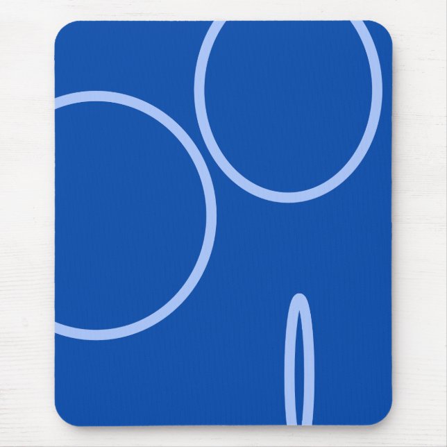 Kreise und Schleifen auf blau Mousepad (Vorne)