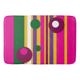 Kreise und Streifen fett modern Badematte