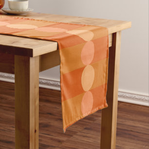 Kreisel der geometrischen Rücken-Streifen Orange Kurzer Tischläufer