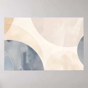 Kreisel in Grau und Beige mit Kopierraum Poster