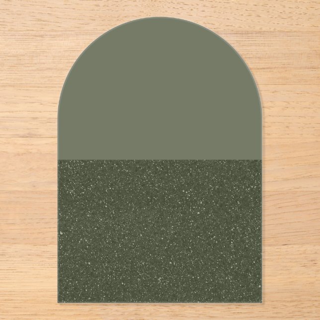 Kreisel-Moos-Arch-Akryllische Einladung (nach Maß) (Vorderseite)