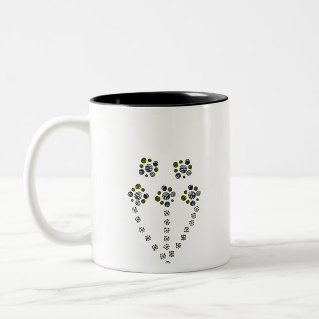 Kreisel verzweigen wie ein Baumzweig Zweifarbige Tasse (Links)