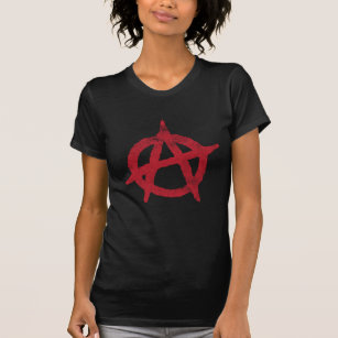 "kreisen Sie ein" Anarchiesymbol ein T-Shirt
