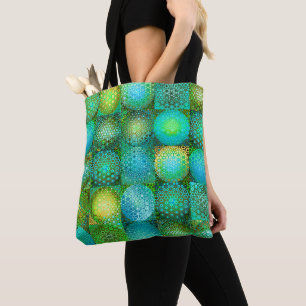 Kreisförmige farbenfrohe Formen Mosaik Tasche