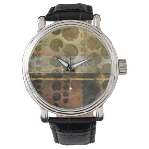 Kreisförmige grüne Tröpfchen Armbanduhr