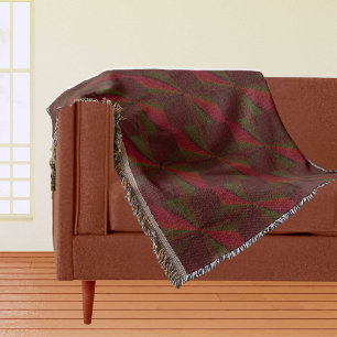 Kreisförmiger Farbverlauf Patchwork Rot zu Grün Decke