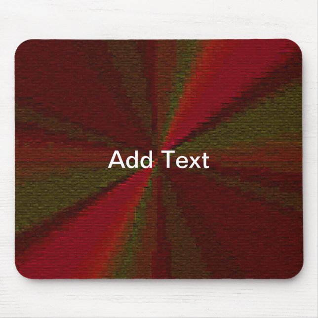 Kreisförmiger Farbverlauf Patchwork Rot zu Grün Mousepad (Vorne)