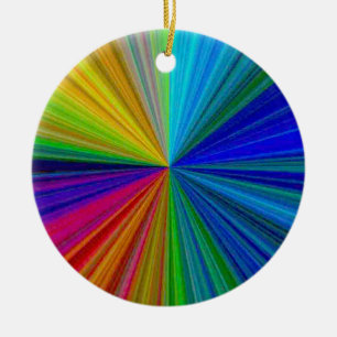Kreisförmiger Farbverlauf Regenbogen Keramik Ornament