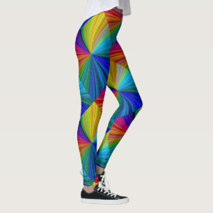 Kreisförmiger Farbverlauf Regenbogen Leggings
