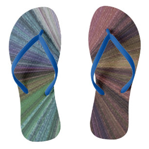 Kreisförmiger Gradient Erdiger Regenbogen Flip Flops